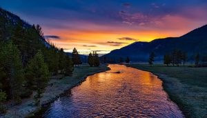 river at sunset