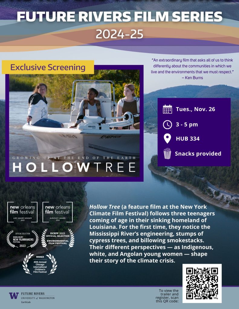 film flyer with a river in the background